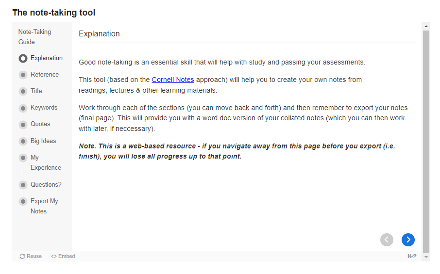 Cornell One Notes template | Shane's blog