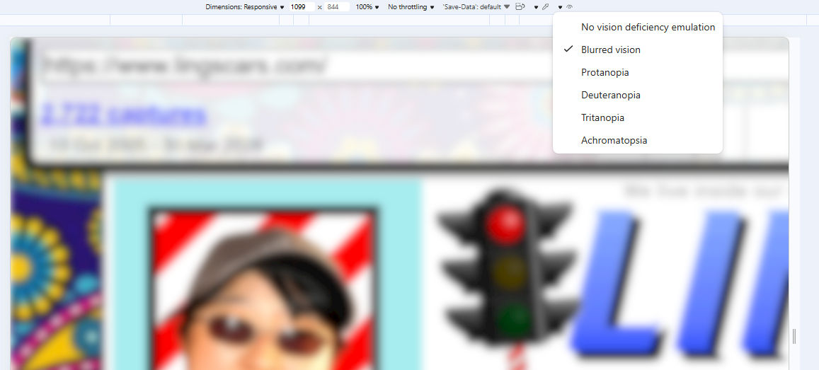 Browser developer tools for emulation
